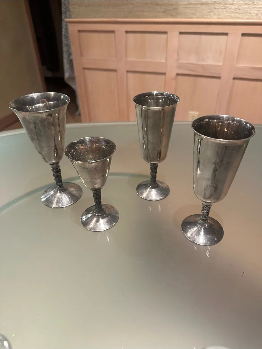 Vintage Silver Plated Wine Goblets